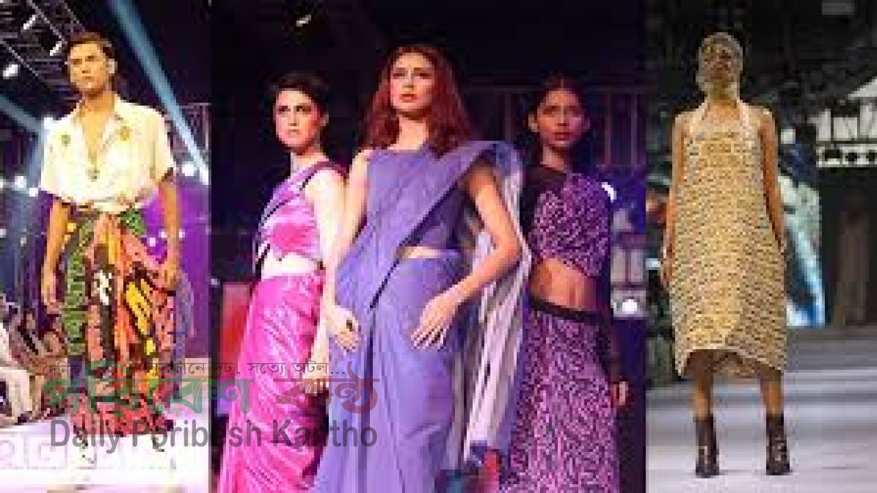 ফ্যাশন শোতে নতুন কালেকশন, র‌্যাম্পে নজরকাড়া ডিজাইন