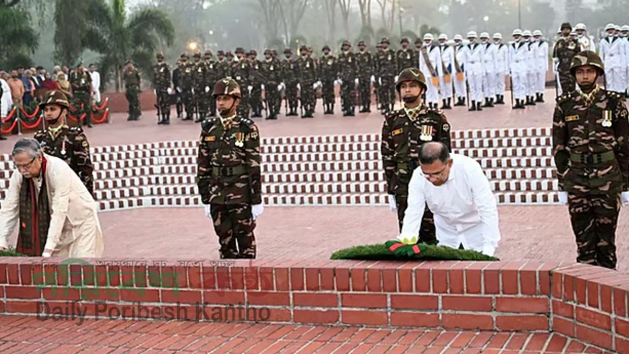 জাতীয় স্মৃতিসৌধে রাষ্ট্রপতি ও প্রধানমন্ত্রীর শ্রদ্ধা, স্বাধীনতা দিবসে বীর শহীদদের স্মরণ