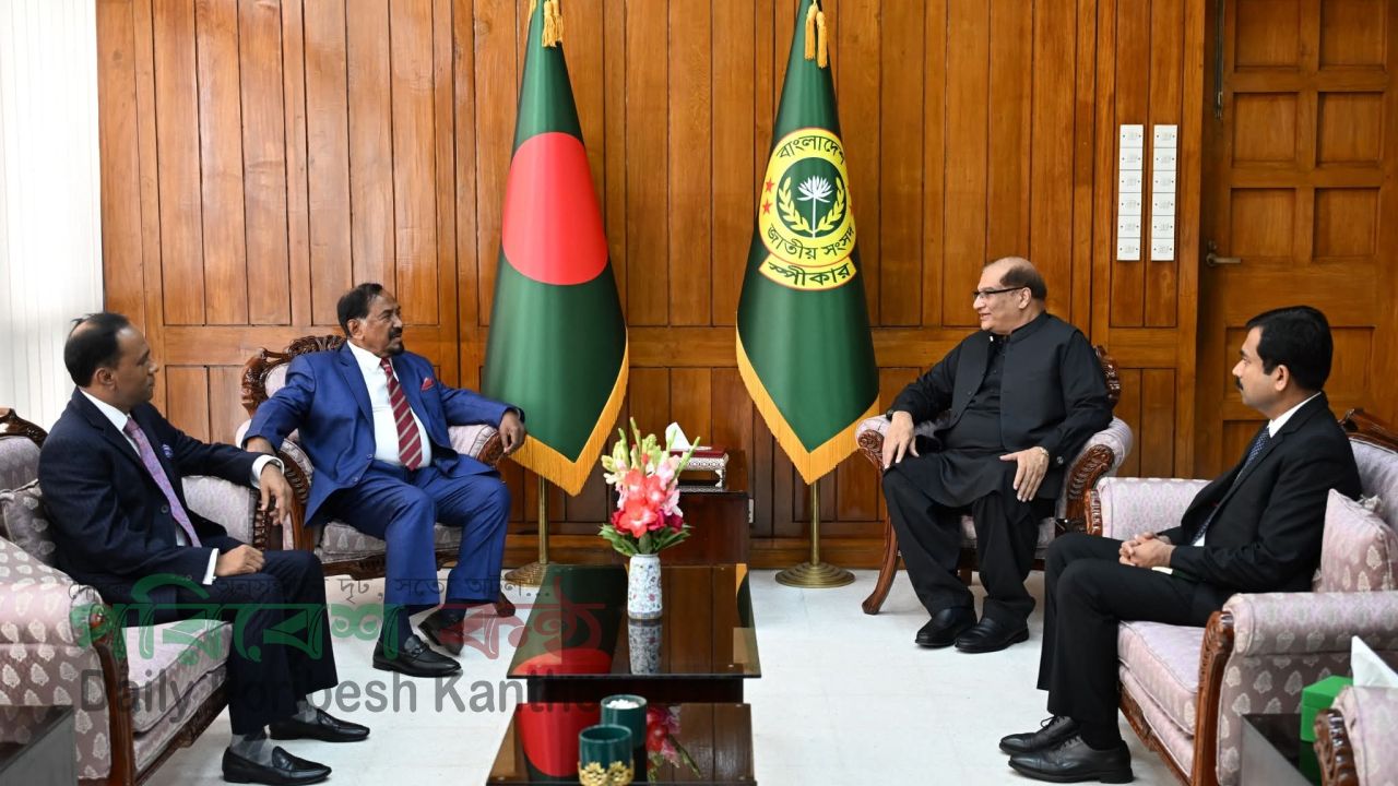 স্পিকারের সঙ্গে পাকিস্তানের হাইকমিশনারের সৌজন্য সাক্ষাৎ