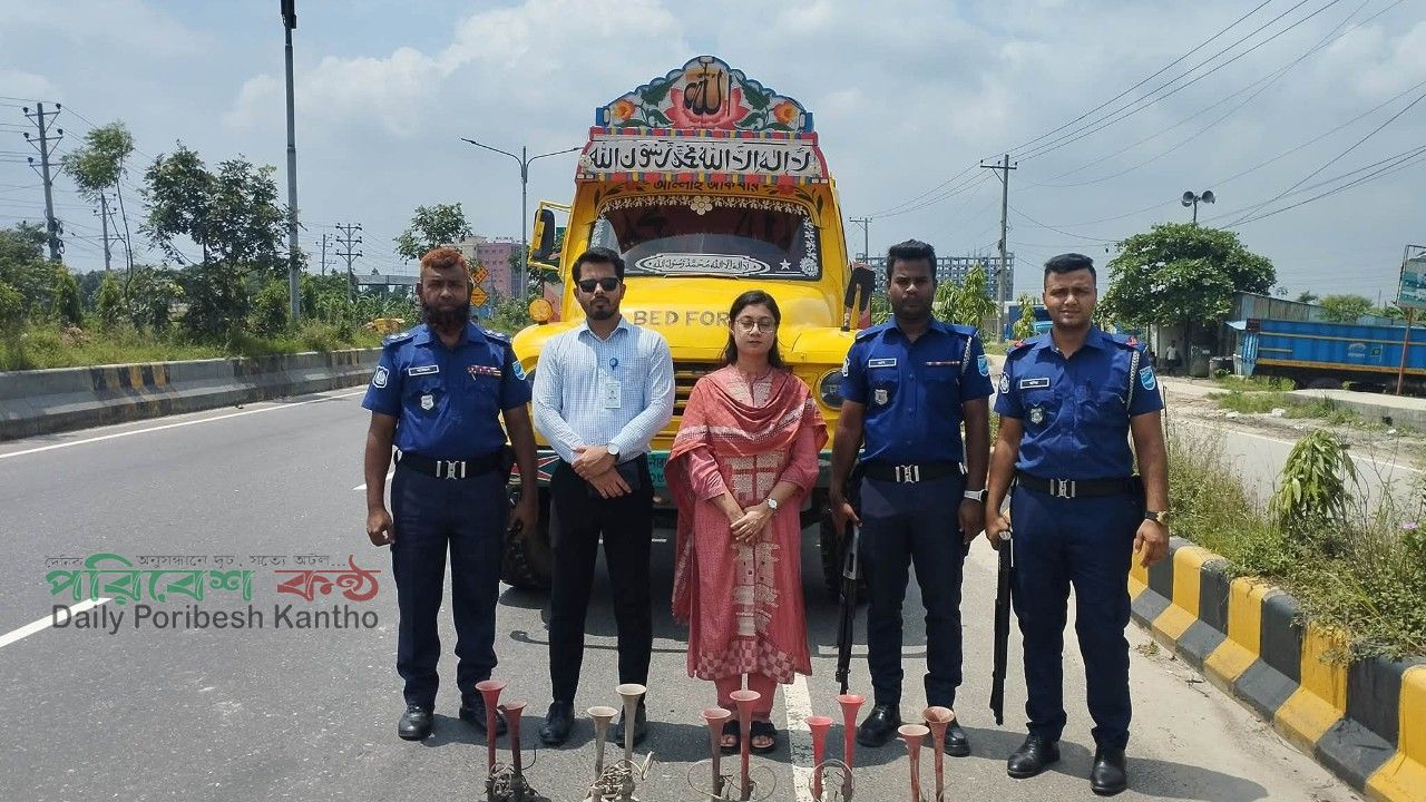 নারায়ণগঞ্জে শব্দদূষণ বিরোধী অভিযান: জরিমানা ও নিষিদ্ধ হর্ন জব্দ