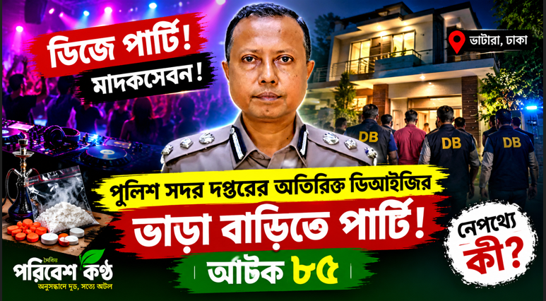 ৮৫ জন আটক, বাড়ির মালিক পুলিশ কর্মকর্তা—তদন্তে কী বেরোবে?